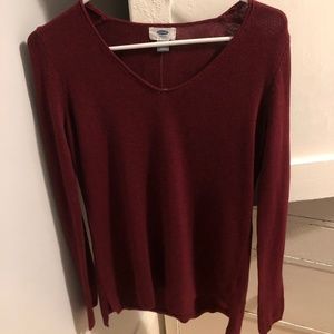 Maroon V-Neck Old Navy Sweater